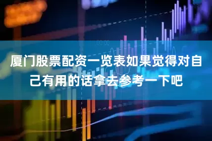 厦门股票配资一览表如果觉得对自己有用的话拿去参考一下吧